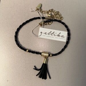 Ettika braided and tassel choker necklace